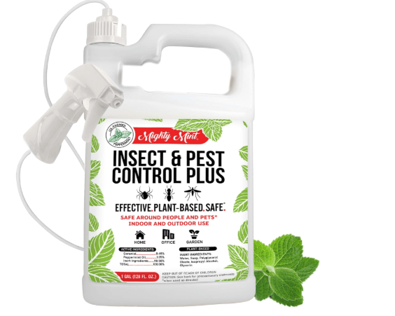 Mighty Mint Insect and Pest Control Plus – Natural Mint Oil Insect Killer Spray, 1 Gallon