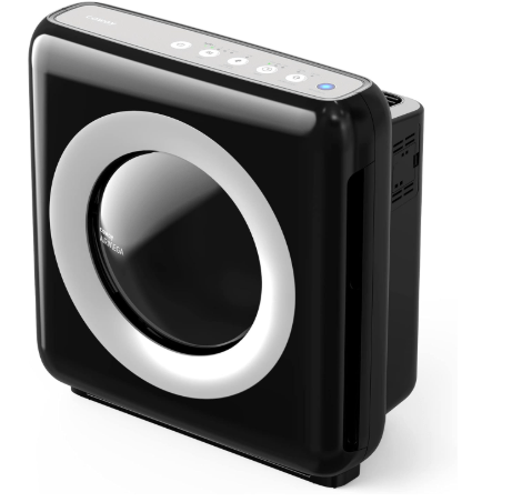 Coway AP-1512HH Mighty Air Purifier with True HEPA and Eco Mode, black/silver, 16.8 x 18.3 x 9.6
