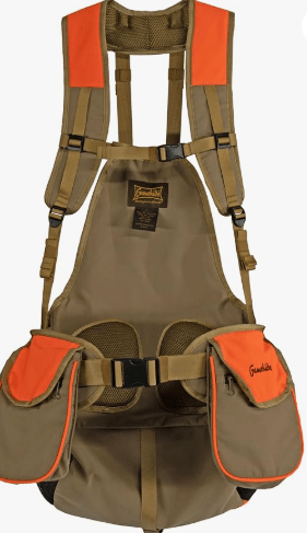 Gamehide Mens Upland Game Bird Hunting Strap Vest Fully Adjusble With Orange Tipping
