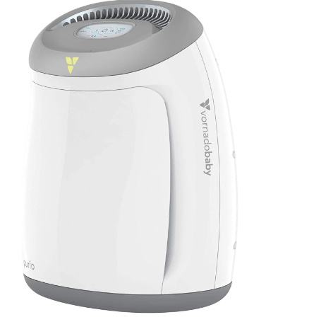 Purio Nursery Air Purifier with True HEPA Filter, Safety Features, and Soothing Glow, White
