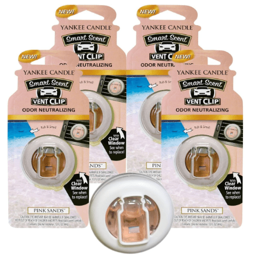 Yankee Candle Pink Sands Smart Scent Vent Clip - Pack of 4