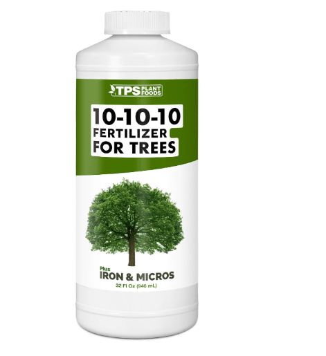 TPS NUTRIENTS Liquid 10-10-10 Fertilizer for Trees and Shrubs, Triple Ten NPK Plus Iron and Micros, Liquid Plant Food, 32 oz (1 Quart)