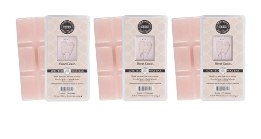 Bridgewater Candle Soy Wax Blend Bar of Wax Melts Air Freshener 3 Pack-Sweet Grace
