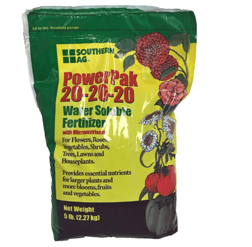 Southern Ag PowerPak 20-20-20 Water Soluble Fertilizer with micronutrients (5 LB)