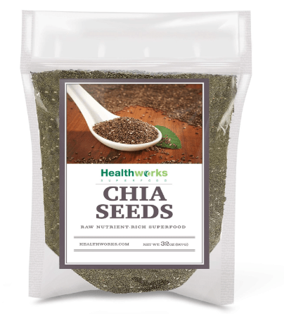 Healthworks Superfoods Natural Raw Chia Seeds - 96 Oz / 6 Lbs - Premium & All-Natural - Contains Omega 3, Fiber & Protein - Great with Shakes, Smoothies & Oatmeal