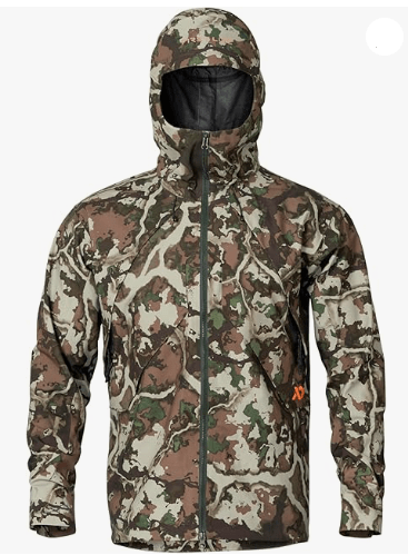 First Lite Men's Omen Stormshelter Jacket - Waterproof Durable Camo Hunting Rain Shell