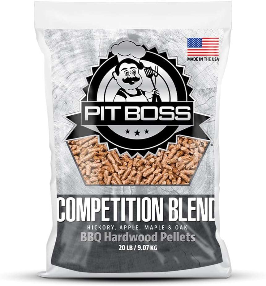 Pit Boss (20 pound Competition Blend) All Natural Hardwood BBQ Wood Pellets for Pellet Grills and Smokers