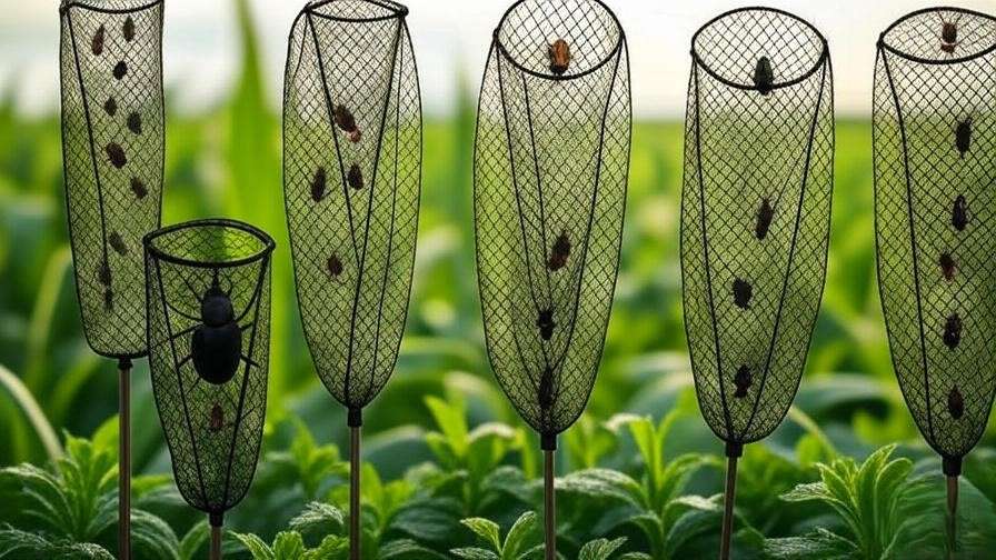 Infographic of insect netting mesh sizes for natural pest control