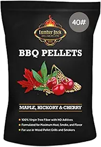 Lumber Jack Maple-Hickory-Cherry BBQ Grilling Wood Pellets, Competition Blend (40)