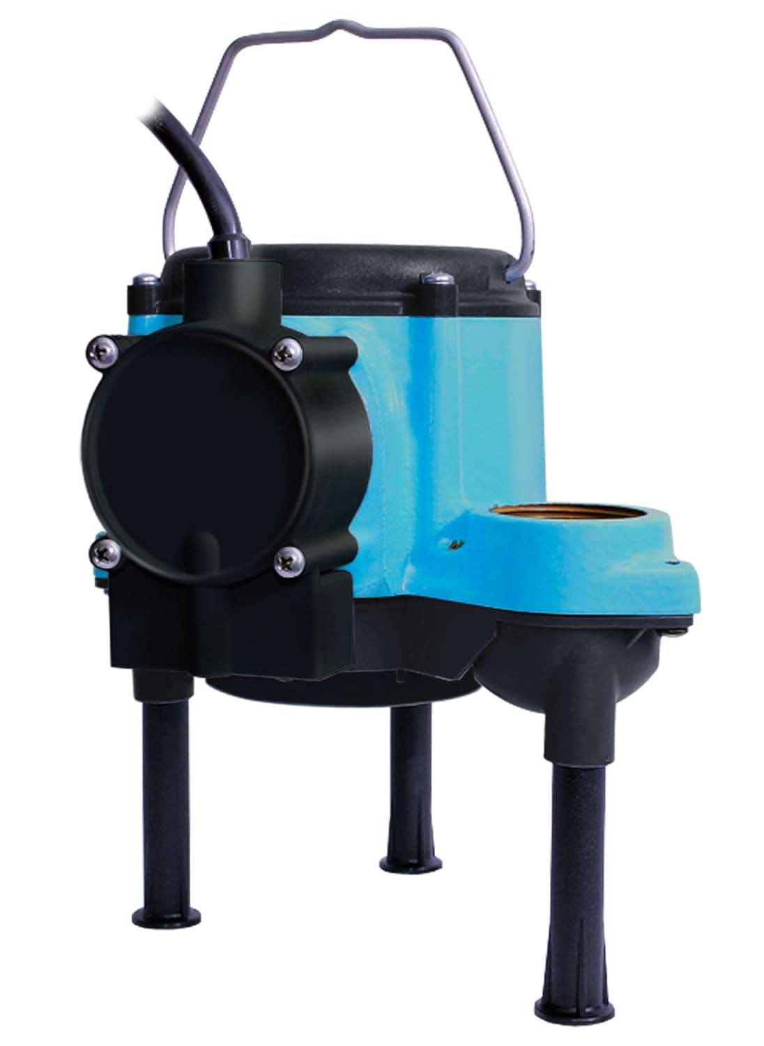 Little Giant 6-CIA 115 Volt, 1/3 HP 2760 GPH Cast Iron Submersible Sump Pump with Extended Leg Kit and Integral Diaphragm Switch for Sump Systems, 25-Ft. Cord, Blue, 506164