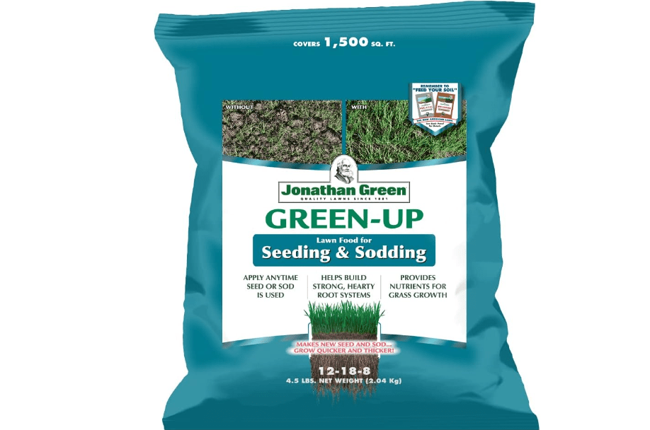 Jonathan Green (11540) Green-Up Lawn Food for Seeding & Sodding - 12-18-8 Grass Fertilizer 