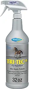 Farnam Tri-Tec 14 Horse Fly Spray, Kills, Repels, Protects, 32 Ounces