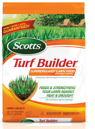 Scotts Turf Builder SummerGuard Lawn Food with Insect Control, Fertilizer and Insect Killer, 5,000 sq. ft., 13.35 lbs.