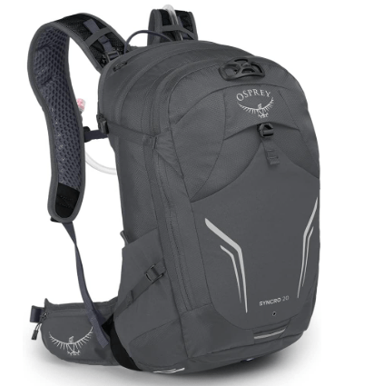 Osprey Syncro 20L Men's Hiking Backpack with Hydraulics Reservoir, Coal Grey