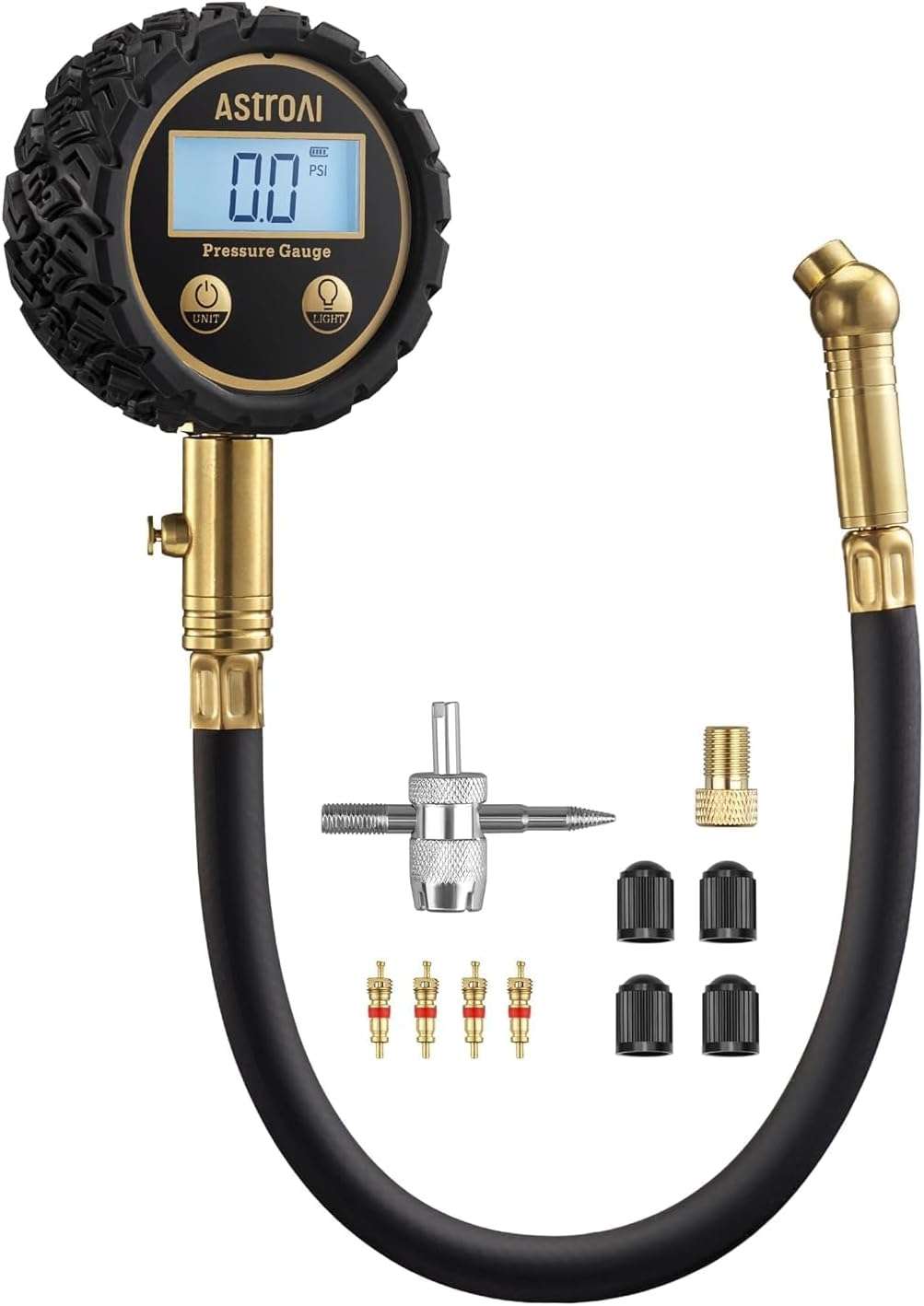 AstroAI Pro Digital Tire Pressure Gauge 3-250PSI ANSI B40.7 Grade 2A (±0.5%), Pencil Tire Pressure Gauge 2 Pack (10-75PSI, ±2% Span)