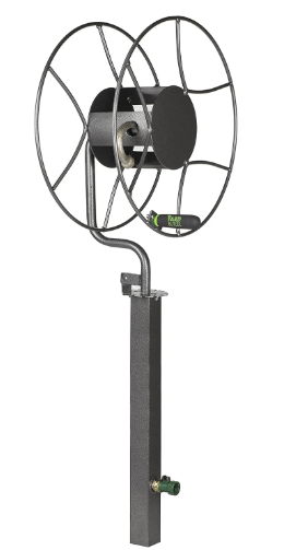Yard Butler Free Standing Swivel Hose Reel - Water Hose Caddy For Yard or Garden - Outdoor Garden Hose Accessories, Water Hose Reel Rotate 360 Degree, Freestanding Metal Outdoor Water Pipe Stand
