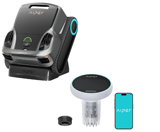 Aiper Scuba X1 Pro Max Pool Cleaning Robot with HydroComm Pure, Pool Mapping, Adaptive Path, 8500 GPH Power, Double Filtration, Smart Surface Parking, Pool Vacuum for All Inground Pools