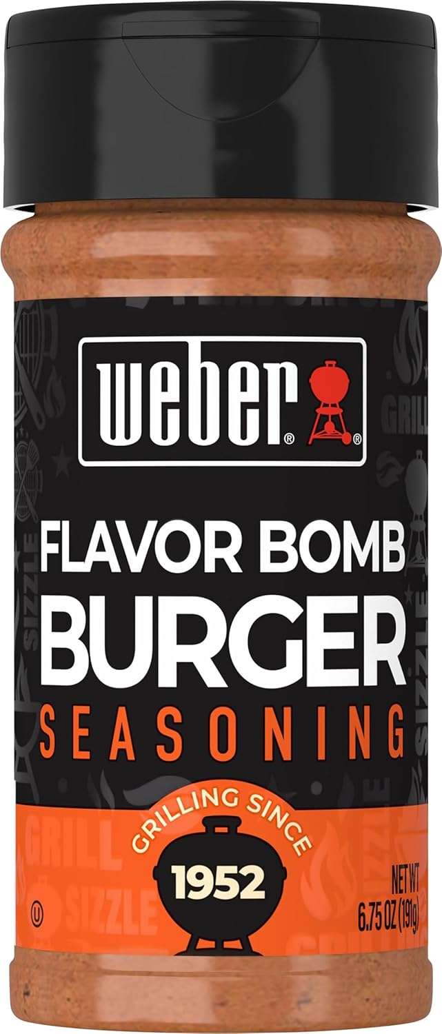 Weber Flavor Bomb Burger Seasoning, 6.75 Ounce Shaker (Pack of 6)
