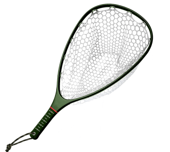Riverruns Carbon Fiber Landing Net - Fly Floating Fishing Net with Soft Rubber Trout Net and Measuring Lines on The Handle - Lightweight and Durable