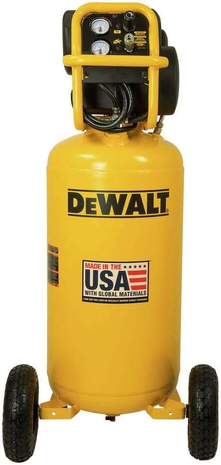 DEWALT 27 Gallon Vertical Air Compressor, Portable 1.7 HP, Oil-Free, Low Volt Easy Start Motor, 78 dBA, 5.1 SCFM at 90 PSI, 6.8 SCFM at 40 PSI