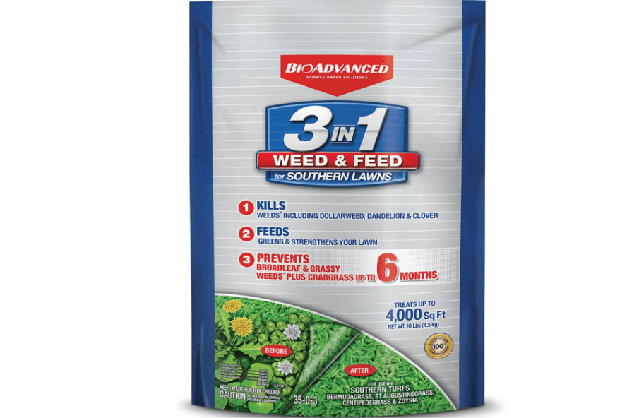 BioAdvanced 3-in-1 Weed and Feed for Southern Lawns, Granules, 10 lb, Outdoor Weed Killer