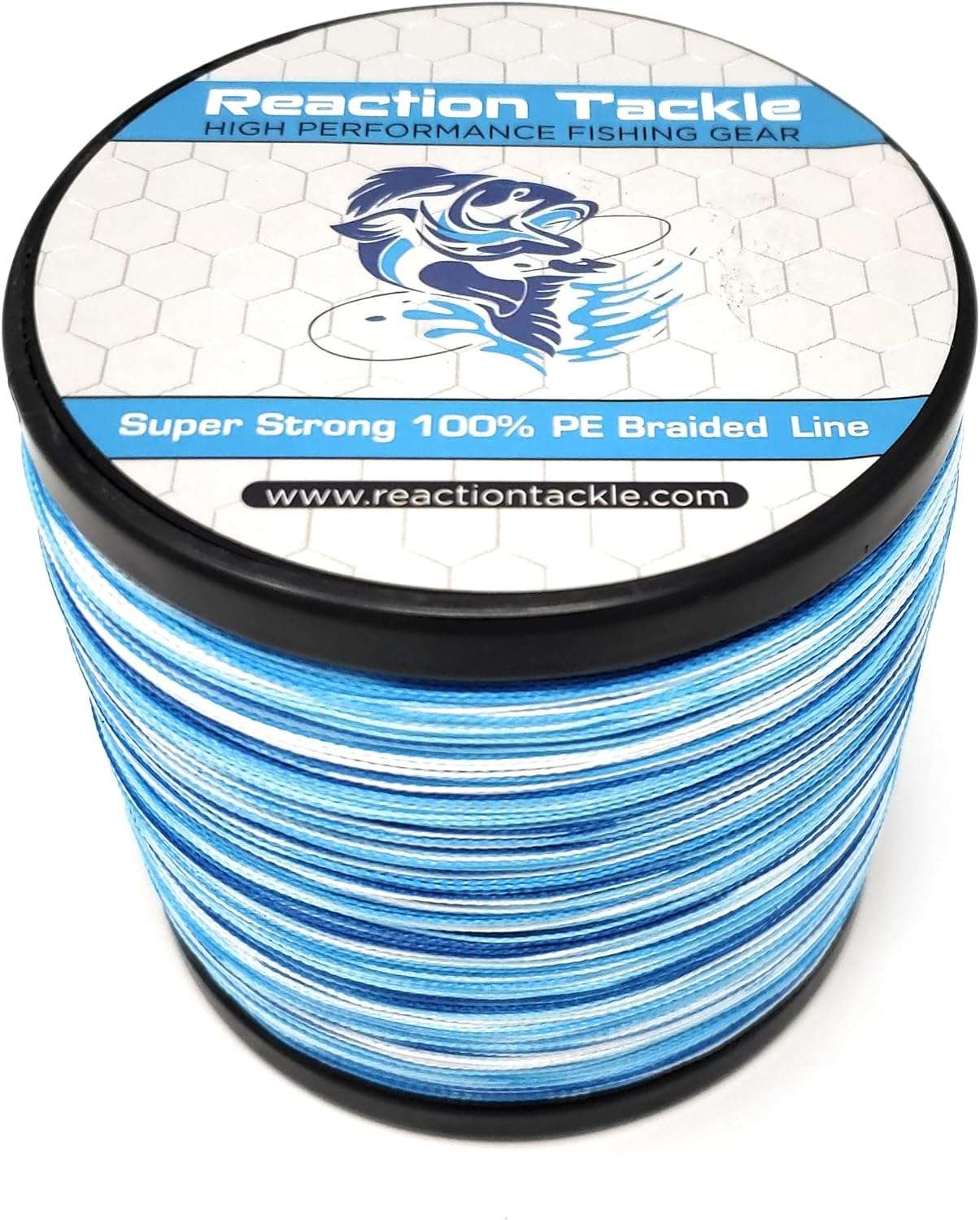 Reaction Tackle Braided Fishing Line - Pro Grade Power Performance for Saltwater or Freshwater Fish - Colored Fishing Line Braid for Extra Visibility 