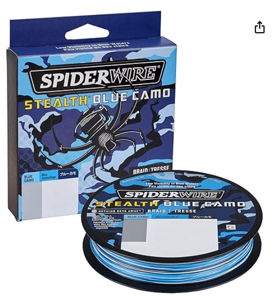 SpiderWire Stealth Blue Camo-Braid (Best for Low Visibility)