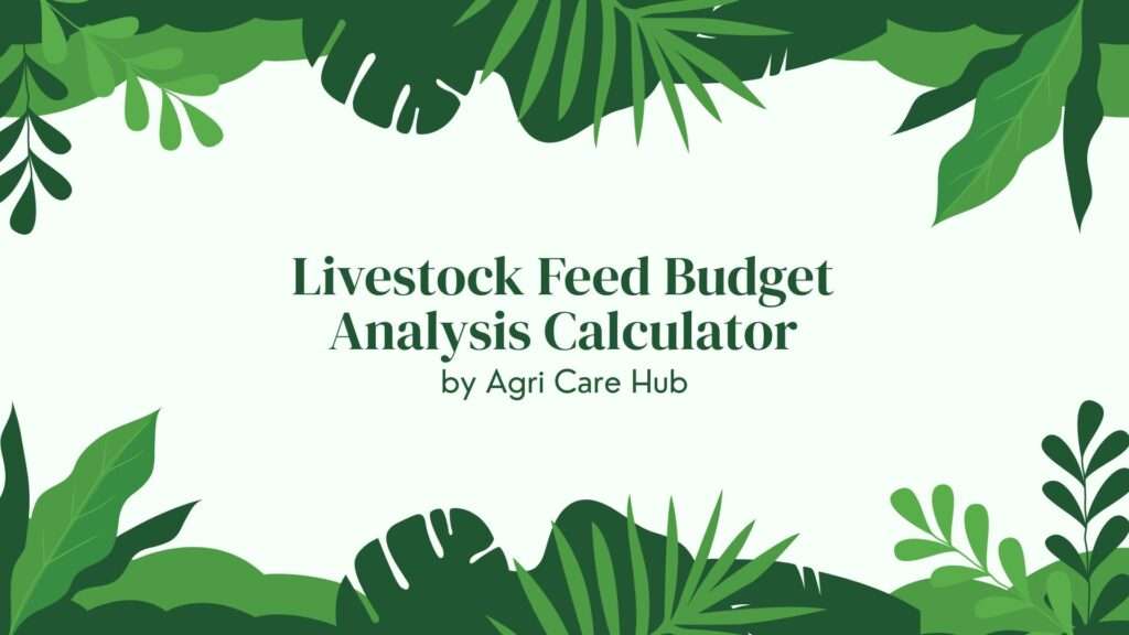 Livestock Feed Budget Analysis Calculator