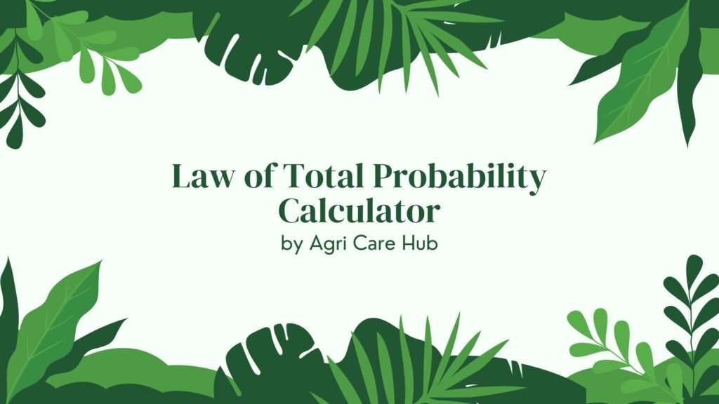 Law of Total Probability Calculator