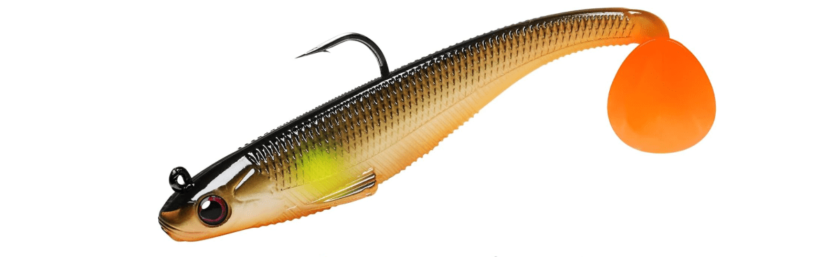 TRUSCEND Easy Catch Pre-Rigged Soft Lures, Unique Vibrating Swim Action and Trembly Sinking Move for More Bites, Amazing Soft Swimbait for Family Fishing, Fishing Lures for Bass Trout Crappie Walleye 