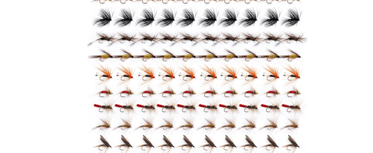Goture Fly Fishing Flies Kit,25pcs/30pcs/100pcs Fly Fishing Lures,Dry Flies Wet Flies Streamers Nymphs Flies, Fly Fishing Assortment Kit for Bass Trout Salmon Fishing 