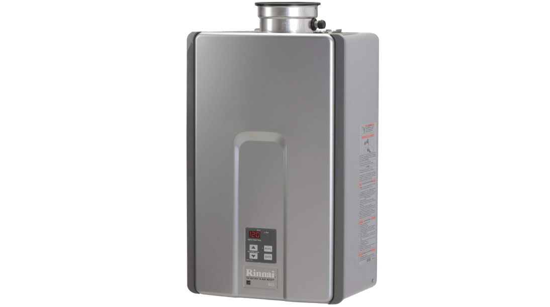 Rinnai RL75IN Tankless Hot Water Heater, 7.5 GPM, Natural Gas, Indoor Installation 