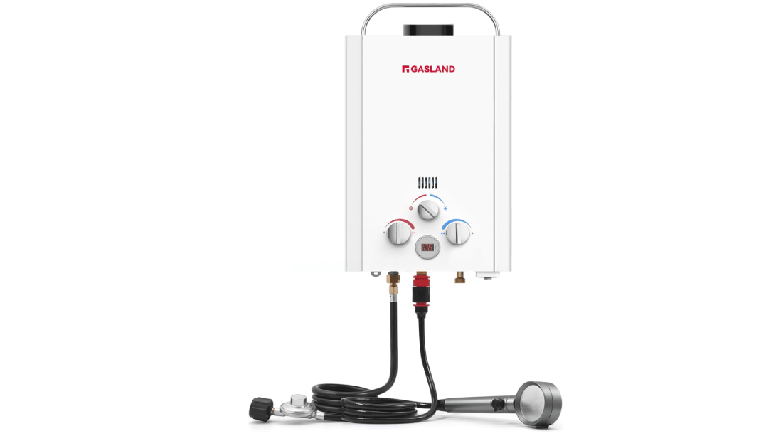 GASLAND BE158 Portable Outdoor Propane Tankless Water Heater | 1.58 GPM, 41,000 BTU | For Camping, Off-Grid Living 