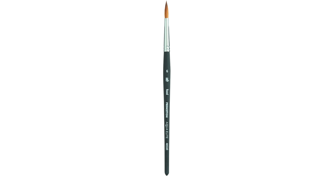 Princeton Aqua Elite, Series 4850, Synthetic Kolinsky Watercolor Paint Brush,Round, 6 