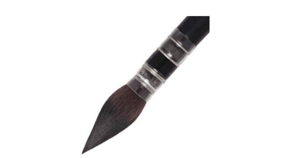Raphael SoftAqua Synthetic Squirrel Watercolor Brush, Quill, 4, Black 