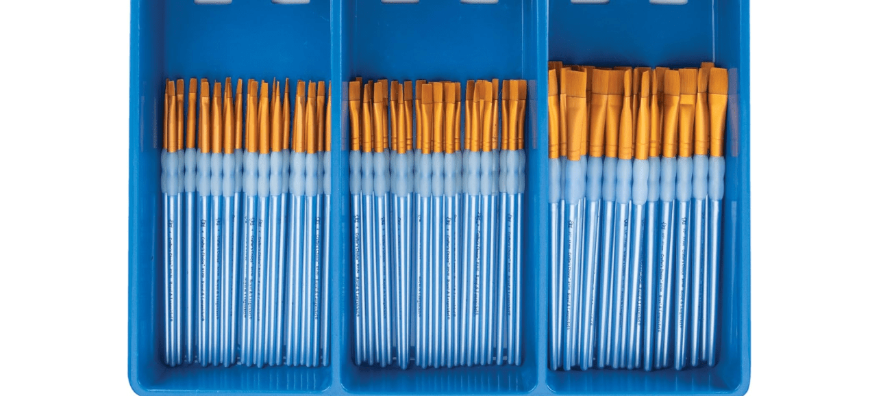 Royal Brush Scholastic Choice Gold Taklon Brush Set, Set of 72 