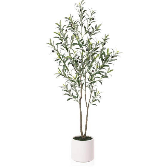 LOMANTO 5FT Faux Olive Tree