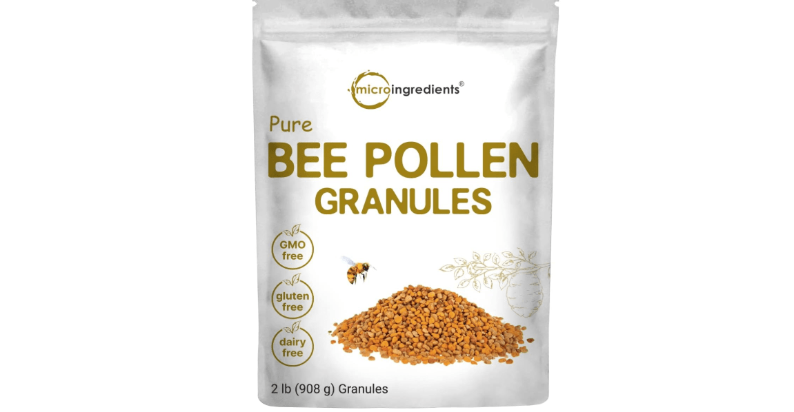 Micro Ingredients Pure Bee Pollen Granules, 2 lb | Fresh Harvest, Raw & Natural Superfood | Rich in B Vitamins, Minerals, Protein & Antioxidants | Keto, Non-GMO 