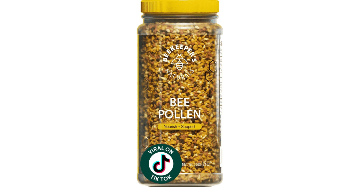 Beekeeper's Naturals - 100% Raw Bee Pollen Granules, Natural Preserved Enzymes, Source of Vitamin B, Minerals, Amino Acids & Protein - Paleo & Keto Friendly, Gluten Free (5.2 oz) 
