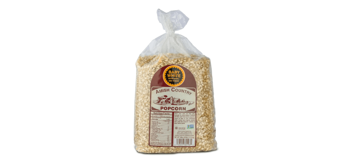 Amish Country Popcorn | 6 lb Bag | Baby White Popcorn Kernels | Small & Tender Popcorn | Old Fashioned, Non-GMO and Gluten Free (Baby White - 6 lb Bag) 