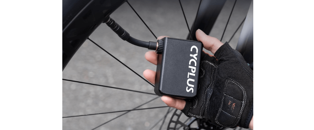 CYCPLUS AS2 Pro Max Tiny Pump Mini with Gauge, Max 120 PSI Cordless Bicycle Air Pump, Auto Stop, with Presta and Schrader Valve for Car, Motorcycle, Bike and Ball (2025 Updated Version) 