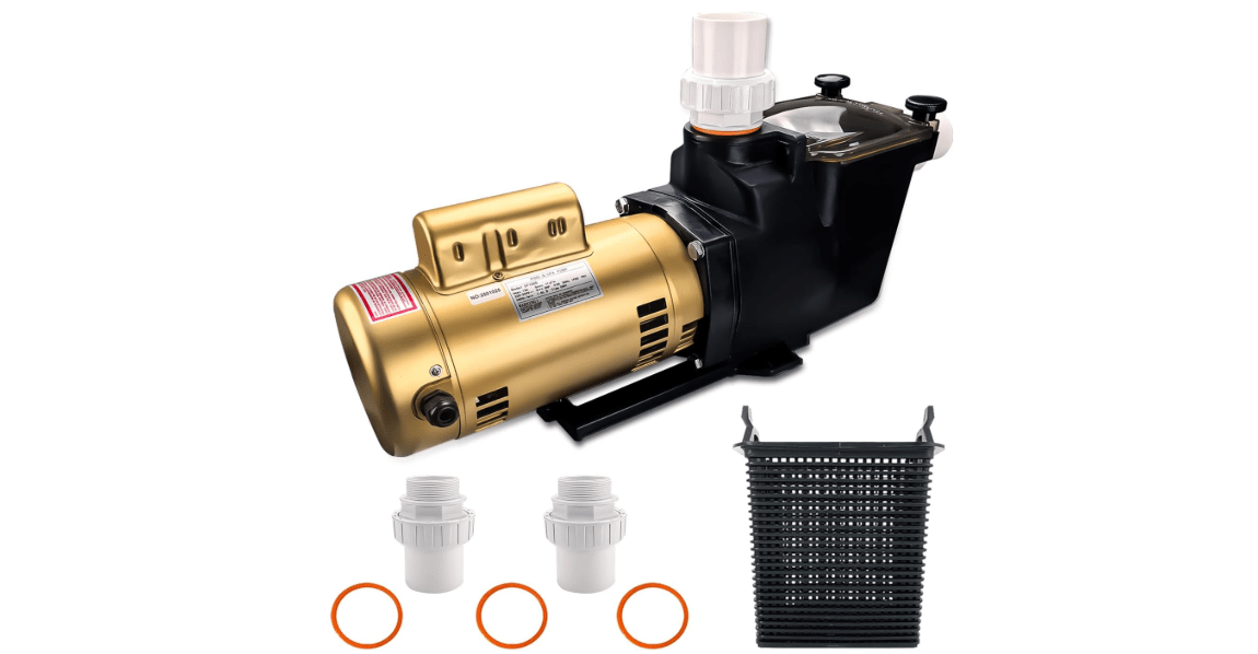 W3SP2607X10 Super Pool Pump 1HP 115V/230V 50Hz Replacement for Hayward SP2607X10,Single Speed Pool Pump Suitable for Above and In Ground Pools and Spa 