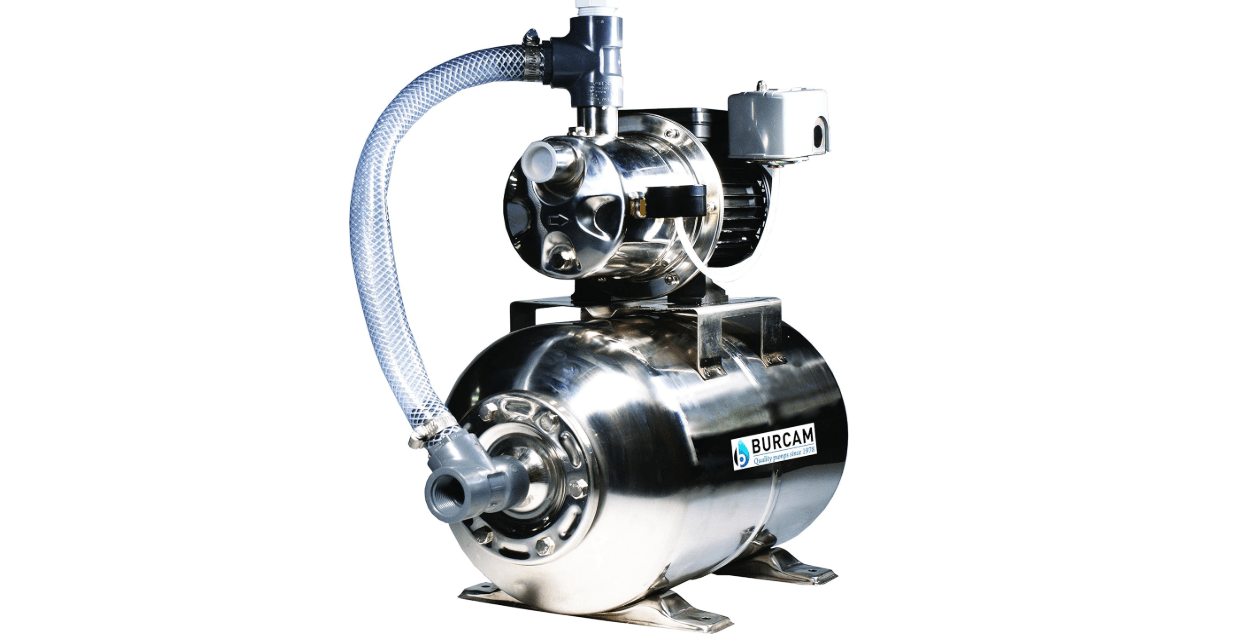 BurCam 506547SS SW Stainless Steel Jet Pump/Tank, Ml25H 3/4 hp, 115V/230V 