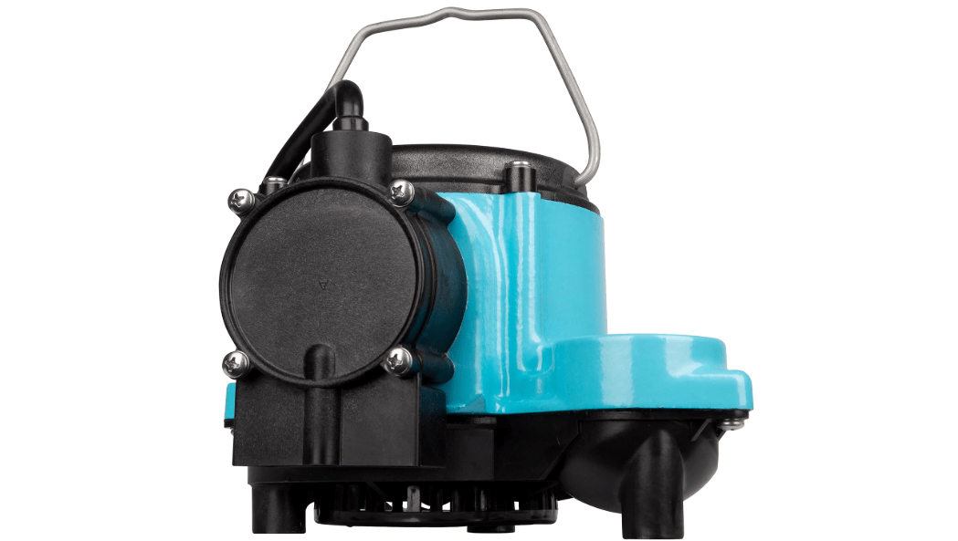 Little Giant 6-CIA 115 Volt, 1/3 HP, 2760 GPH Cast Iron Automatic Submersible Sump Pump with Integral Diaphragm Switch for Sump Systems, 10-Ft. Cord, Blue, 506158 