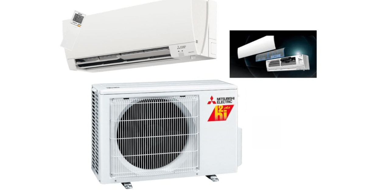 Mitsubishi 9,000 BTU Ductless Split System AC SEER 29.8 Cool & Hyper Heat Most Energy Efficient NEW System 