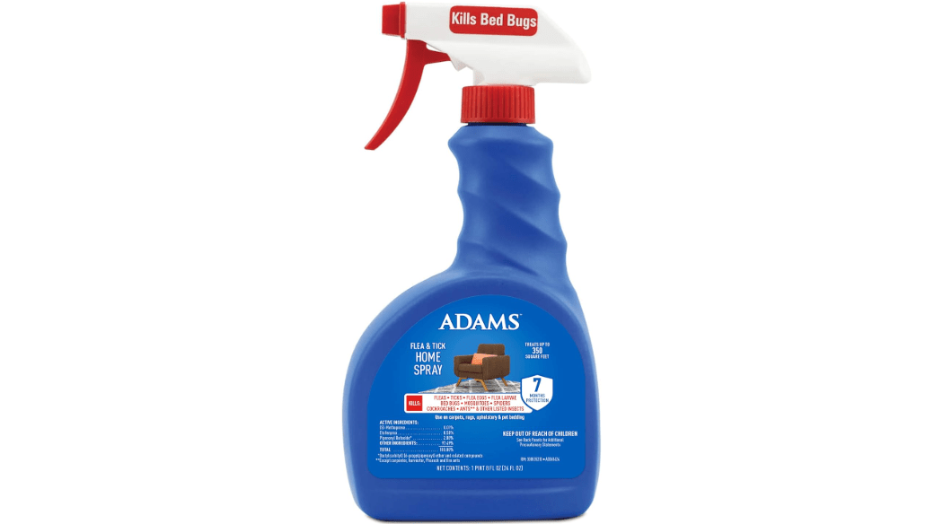 Adams Flea & Tick Home Spray with Precor, Kills Fleas, Flea Eggs, Flea Larvae, Bed Bugs, Ticks, Ants, Cockroaches, Spiders, Mosquitoes And Many Other Listed Nuisance Pests In The Home, 24 Fl Oz 