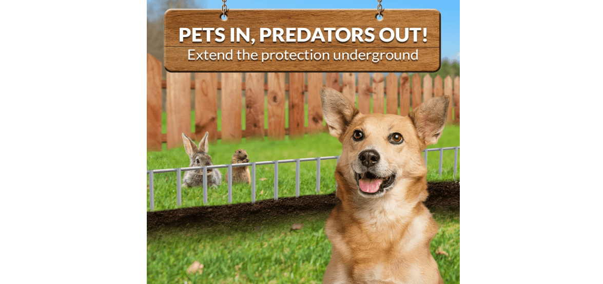 Dig Defence Original Animal Barrier Fence - Small/Medium Decorative Garden Fence, Outdoor No Dig Fence for Dogs and Rabbits, Yard and Patio - 32”(L) x 8”(H), 24 Pack
