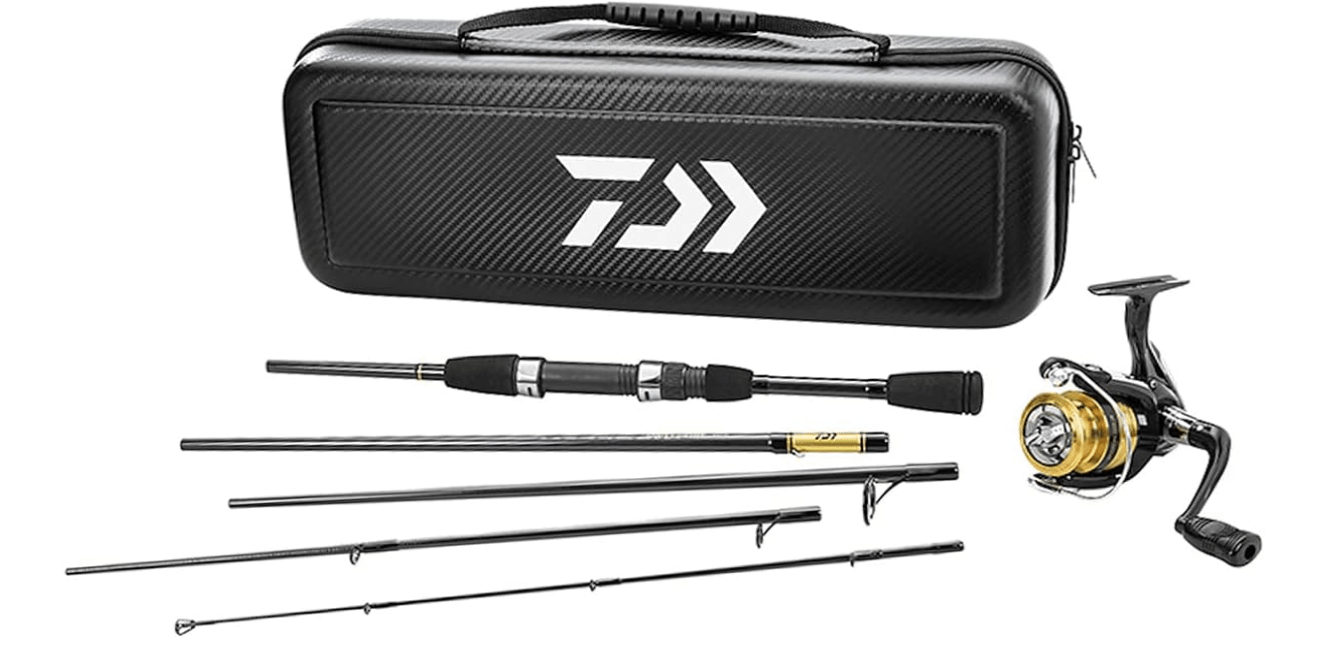 Daiwa CC20F635ML Carbon Case Travel Pre-Mounted Freshwater Spinning Combo, Multi, One Size
