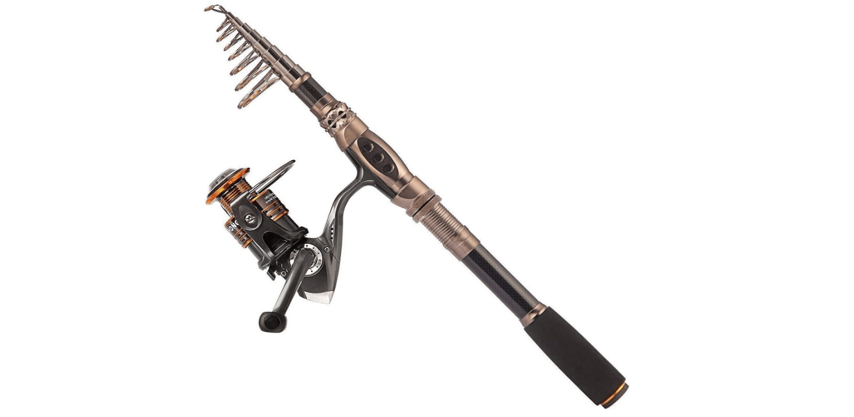PLUSINNO Fishing Rod and Reel Combos Carbon Fiber Telescopic Fishing Pole with Reel Combo Sea Saltwater Freshwater Kit Fishing Rod Kit
