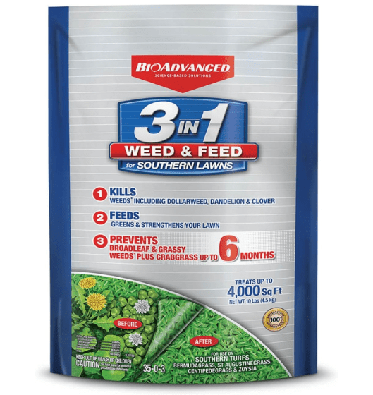 BioAdvanced 3-in-1 Weed and Feed for Southern Lawns